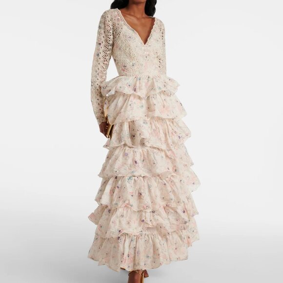 Zimmermann Halliday ruffled tiered cotton gown - Picture 1 of 13